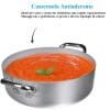 casseruola antiaderente bassa in alluminio con manici acciaio inox ideale per salse e creme