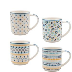 Set 4 Tazze mug colorate 340 ml