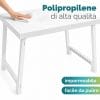 Tavolo NIK in Polipropilene Impermeabile Tavolo da esterno NIK in polipropilene impermeabile facile da pulire colore bianco
