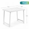 Dimensioni Tavolo NIK 81x56x63 cm Tavolo da giardino NIK pieghevole bianco dimensioni 81x56x63 cm con foro per ombrellone
