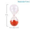 Clessidra piccola in vetro 13x5 cm con sabbia arancione decorativa