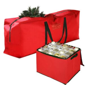 Set custodia albero da 120x25x43cm e custodia palline da 43x35x35 cm