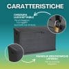 Baule da giardino 170L antracite con chiusura lucchettabile e maniglie laterali ergonomiche
