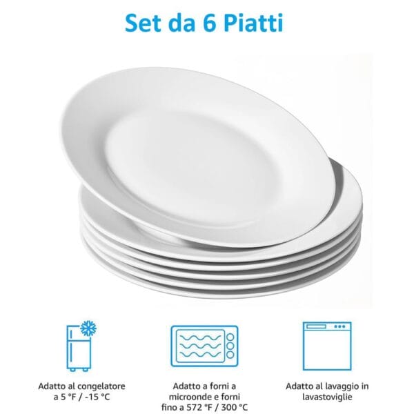 Piatti Piani 220 Bianchi Biopolimero NATURIA BIO – Aristea SpA - Foto 5