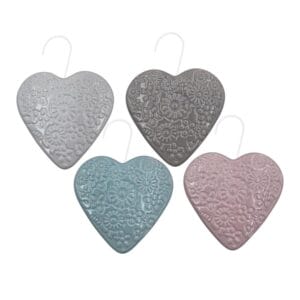 Set 4 Umidificatore termosifone in ceramica forma di Cuore