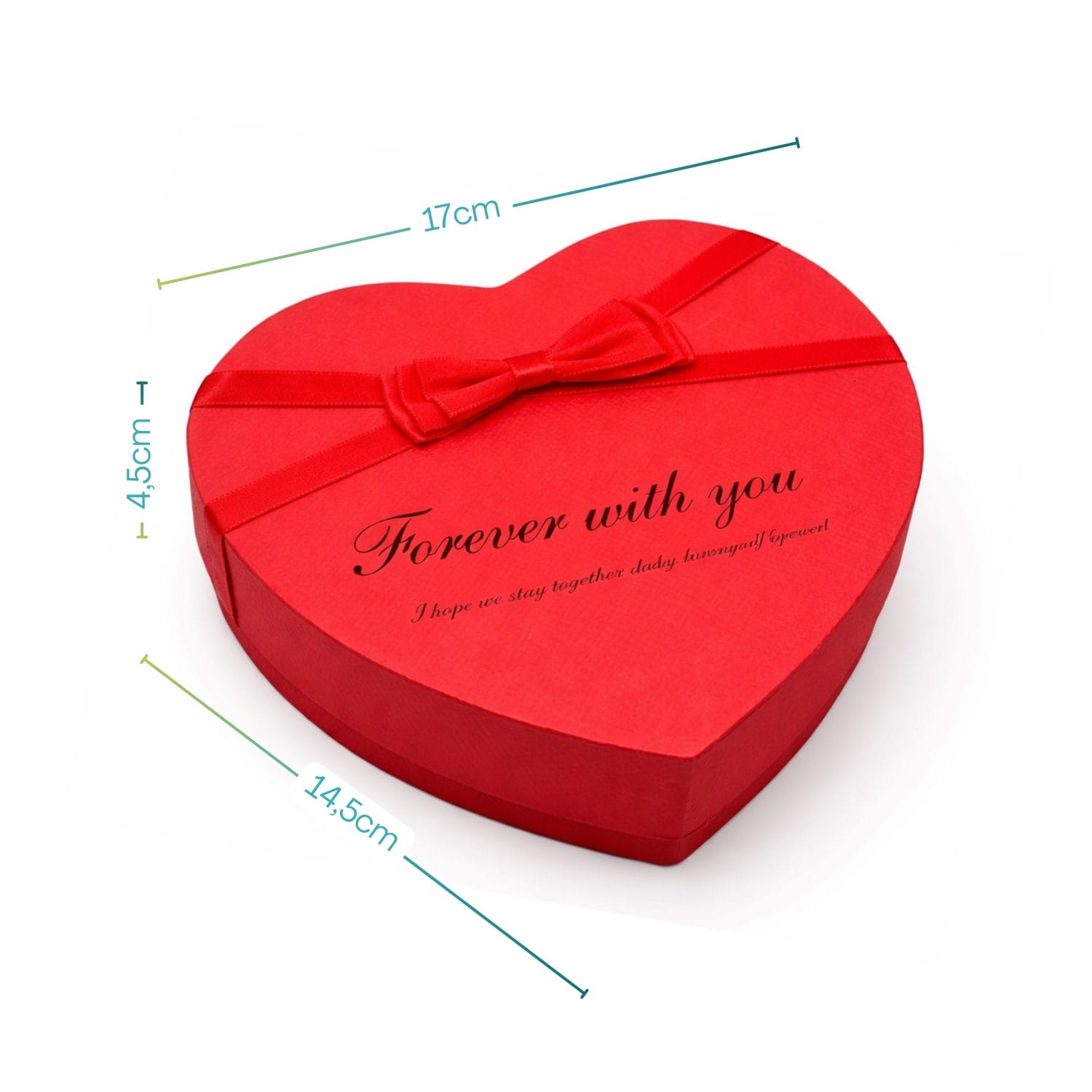 Scatola cuore 17x14,5x4,5 cm con chiusura a coperchio