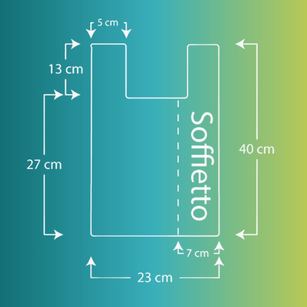Buste Biodegradabili Con Manico - 1000 Pezzi Compostabili 23x40 Cm Per Spesa - Foto 3