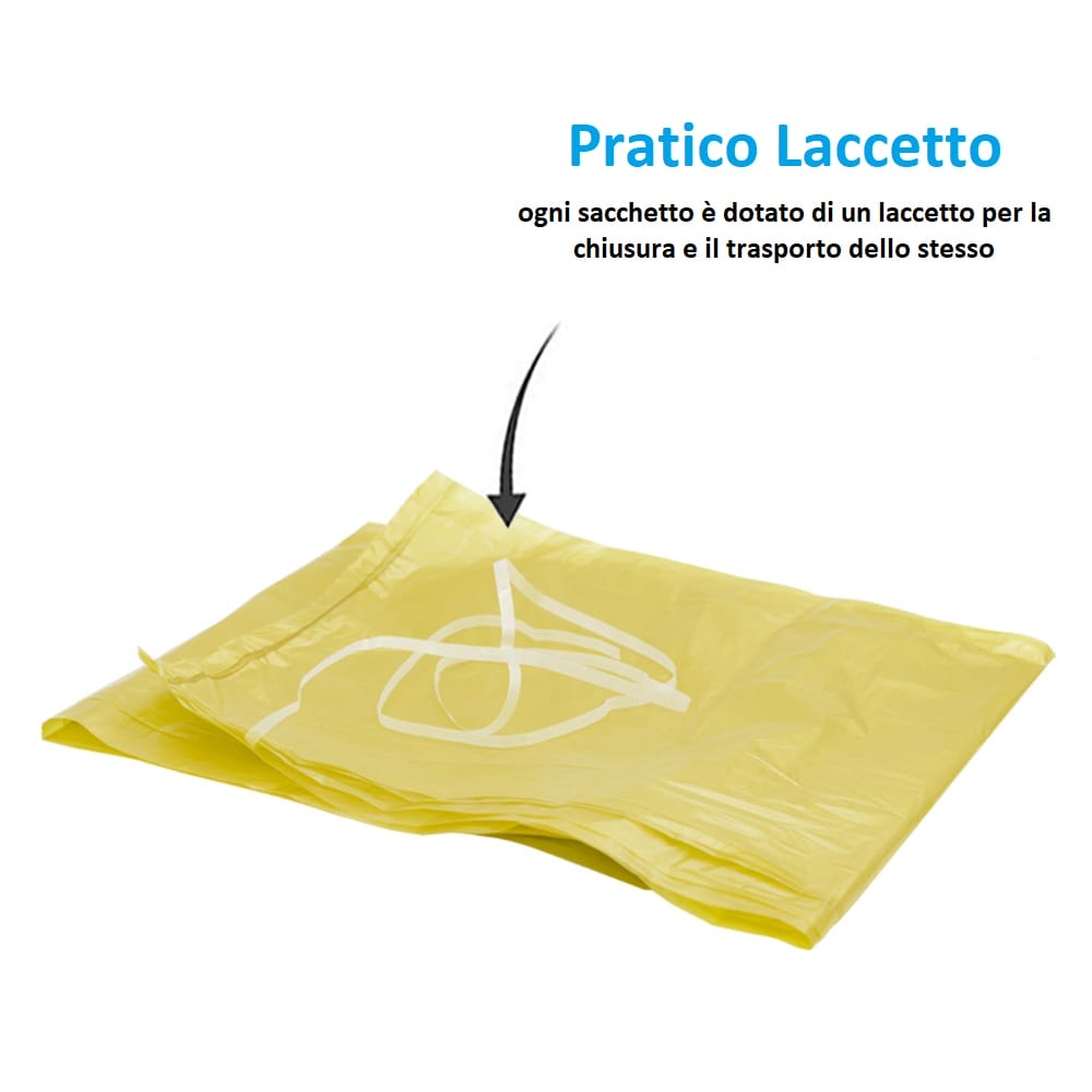 Sacchi Gialli Spazzatura 72x110 In LDPE | 20 Pz Super Resistenti - Foto 6
