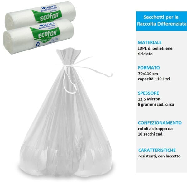 Ulith Sacchetto Della Spazzatura Da 35 Litri Con Maniglia, 35 - Foto 5