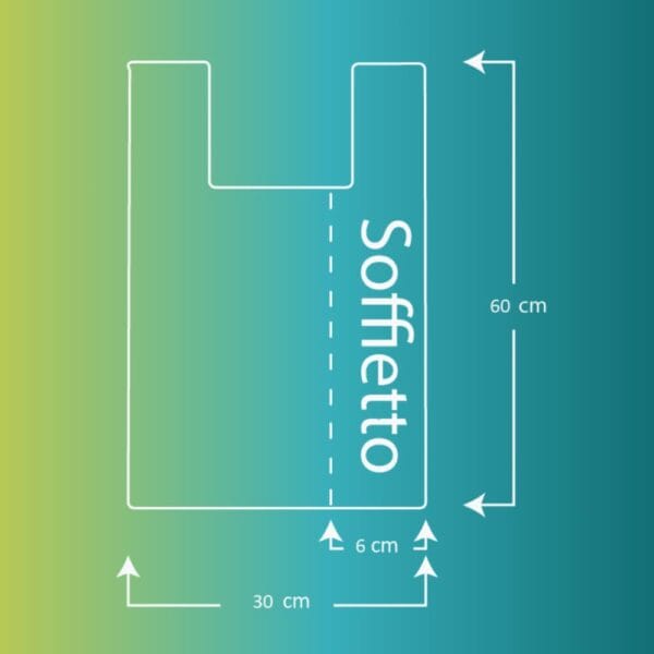 Buste Shopper Biodegradabili 30x60cm - 60 Pezzi Compostabili Con Manico - Foto 7