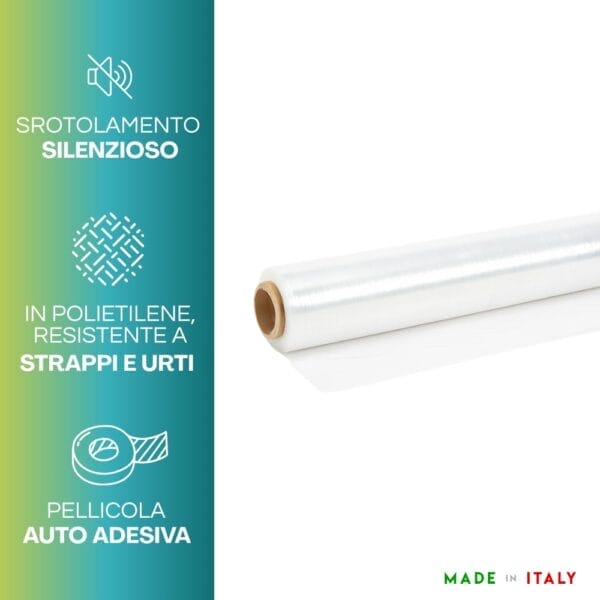 Pellicola Estensibile Per Imballaggi - 15 Cm X 656 M, Pre-Allungata, Per Traslochi E Pallet, Trasparente - Foto 6