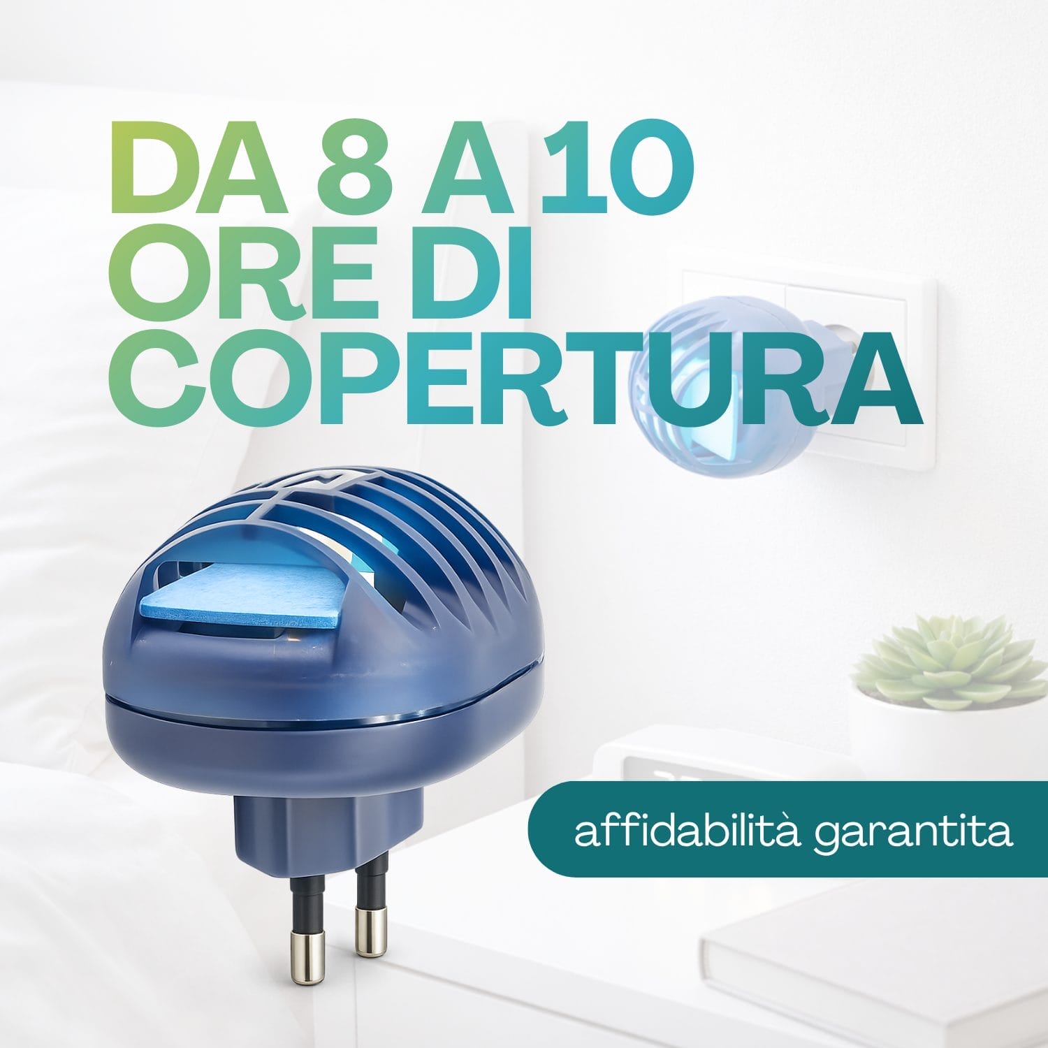 Piastrine antizanzare Fulmine con diffusore elettrico copertura fino a 10 ore contro zanzare