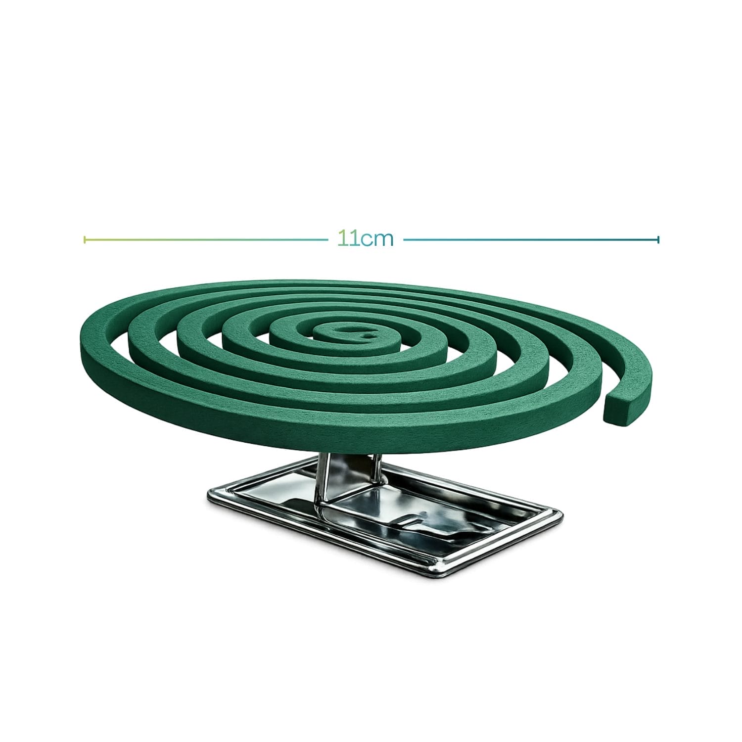 Spirale antizanzare diametro 11 cm con base metallica repellente per zanzare da esterno