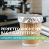 asporto-flor Coperchio in alluminio su bicchiere da asporto, perfetto per bar e caffetterie