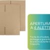 apertura-scatola-trasloco-60X40 Scatola cartone doppia onda 60x40x40 cm apertura a 4 alette per imballaggio sicuro