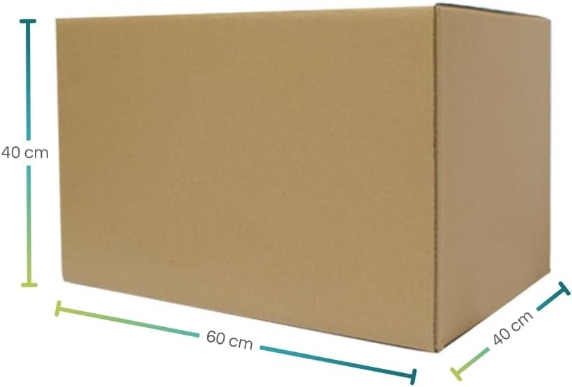 Scatola cartone 60x40x40 cm doppia onda resistente per trasloco e spedizioni