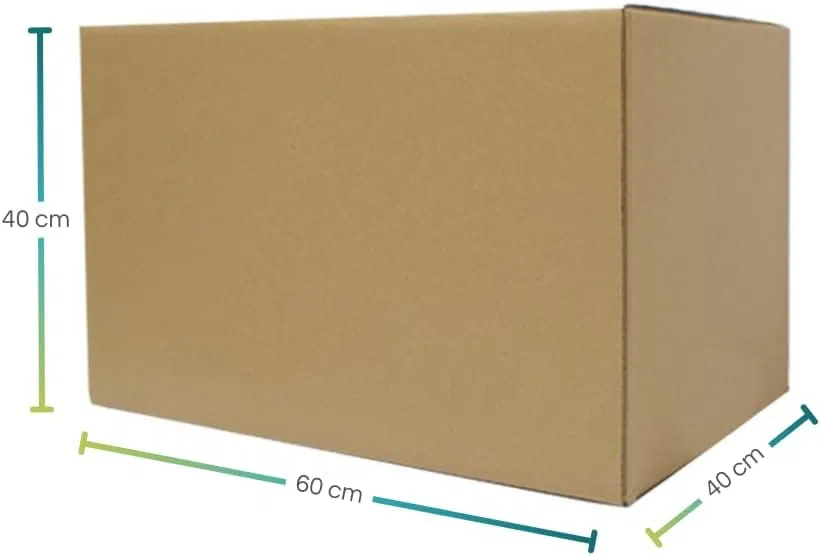 Scatola cartone 60x40x40 cm doppia onda resistente per trasloco e spedizioni