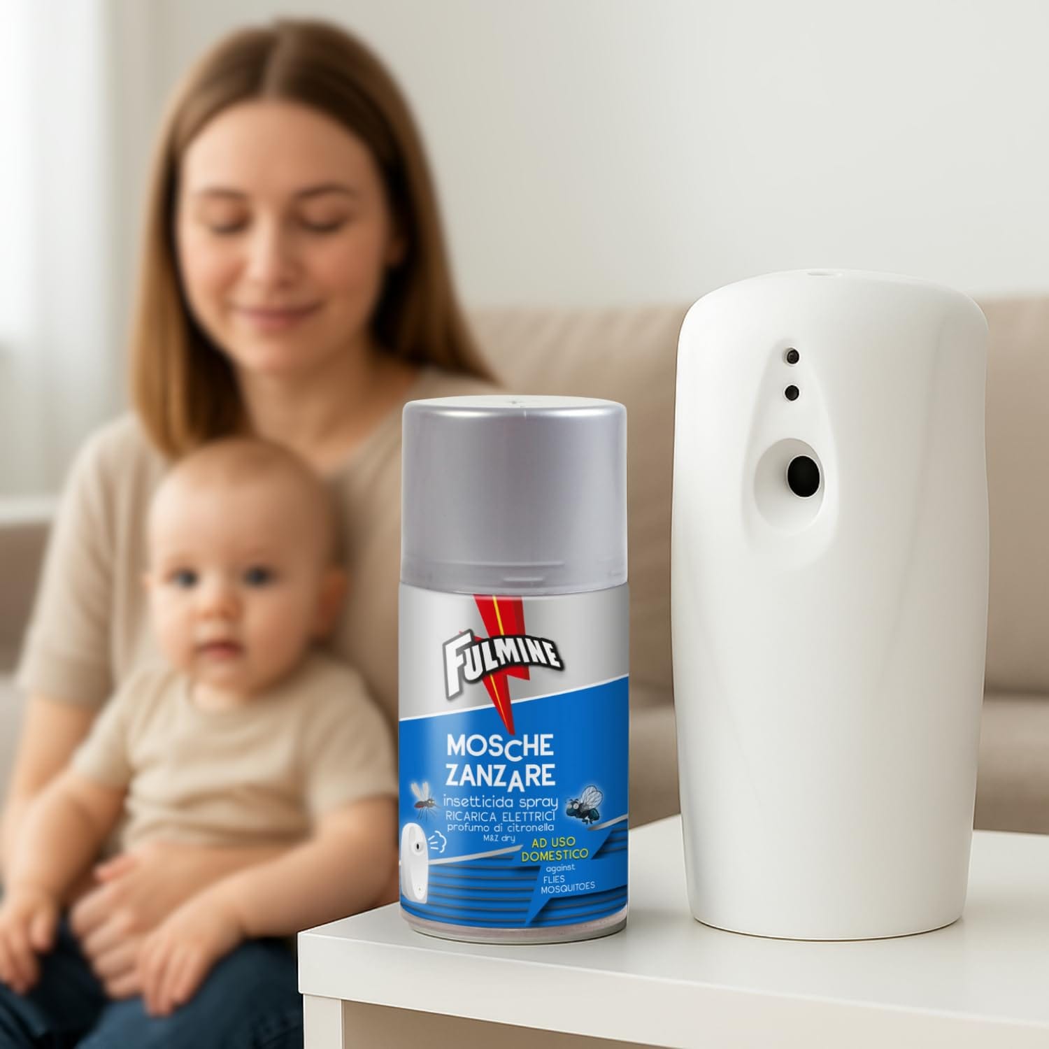 Insetticida Fulmine con diffusore, sicuro per ambienti domestici con bambini