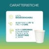 bicchierini-bianchi-caratteristiche Bicchierini biodegradabili in cartoncino bianco resistenti a bevande calde fino a 70°C