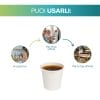 bicchierini-bianchi-utilizzi Bicchiere caffè carta biodegradabile uso casa ufficio attività