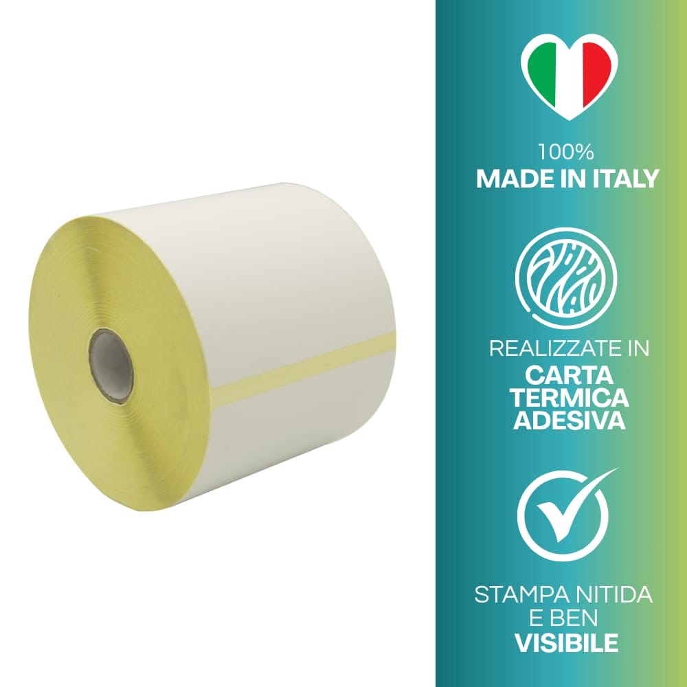 10 Rotoli Etichette Termiche | 100x150 Mm | Adesivo Permanente - Foto 5