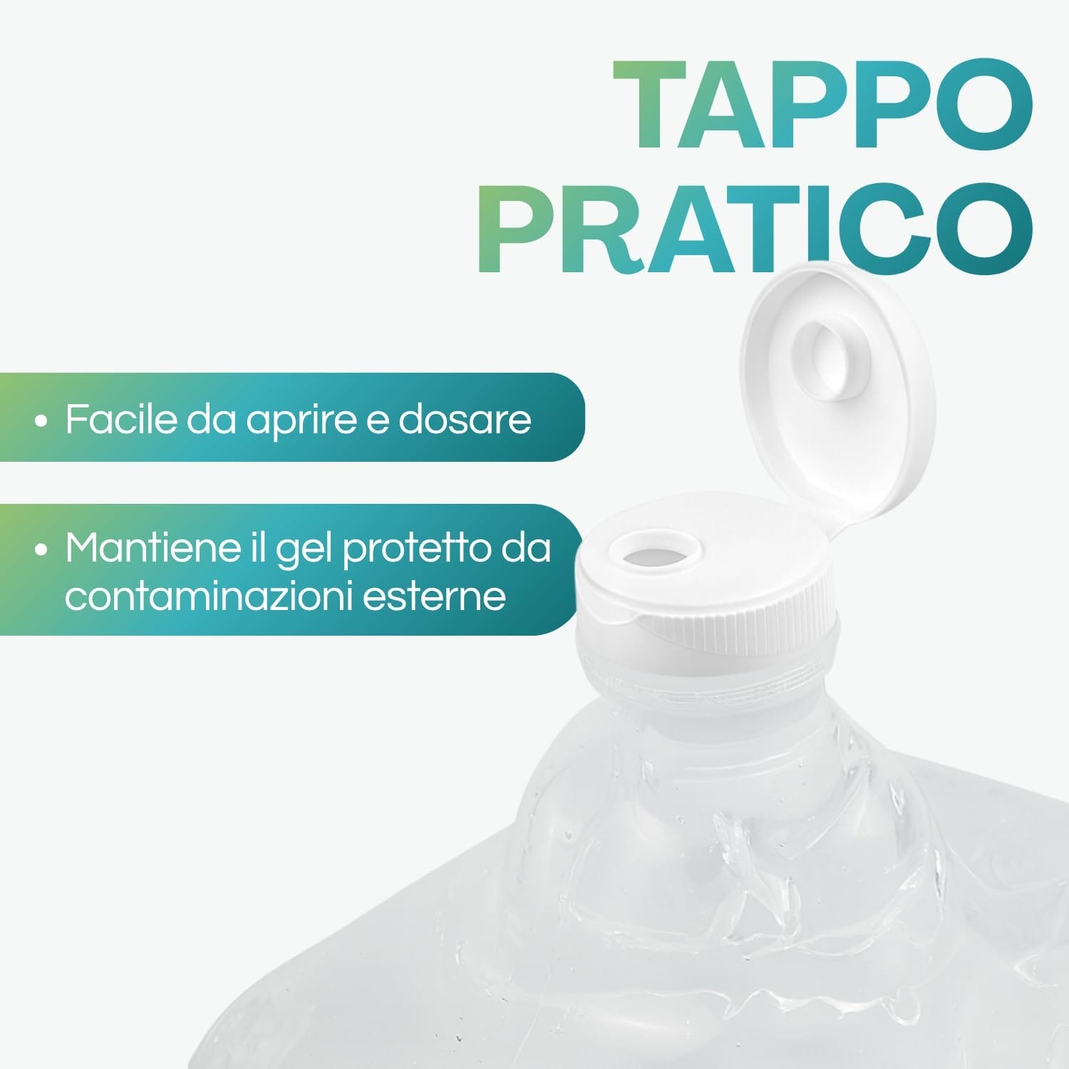 Tappo pratico del gel conduttore facile da aprire e dosare in sicurezza