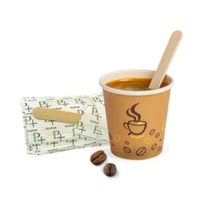 Bicchieri di carta per caffè 90ml con palette
