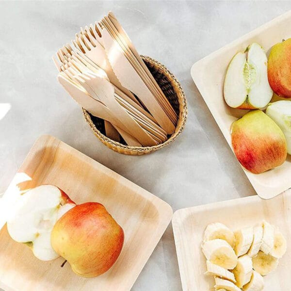 Posate Legno Usa E Getta Posate Di Legno Di Betulla 100 Pezzi - Monouso Ecologiche, 16.5 Cm, Biodegradabili Posate Di Plastica Usa E Getta - Foto 8