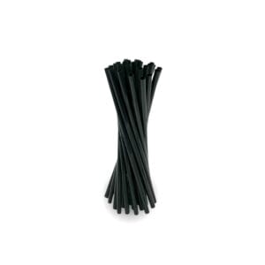 Cannucce nere biodegradabili 15 cm