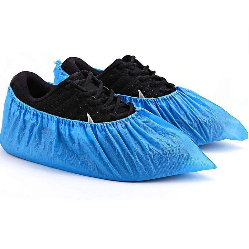 Copriscarpe Monouso Blu - Calzari In CPE Con Elastico, Taglia Unica, Confezione 200 Pezzi - Foto 3