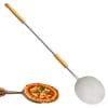 pala pizza principale Pala pizza lunga in acciaio inox con manico in legno e testa rotonda
