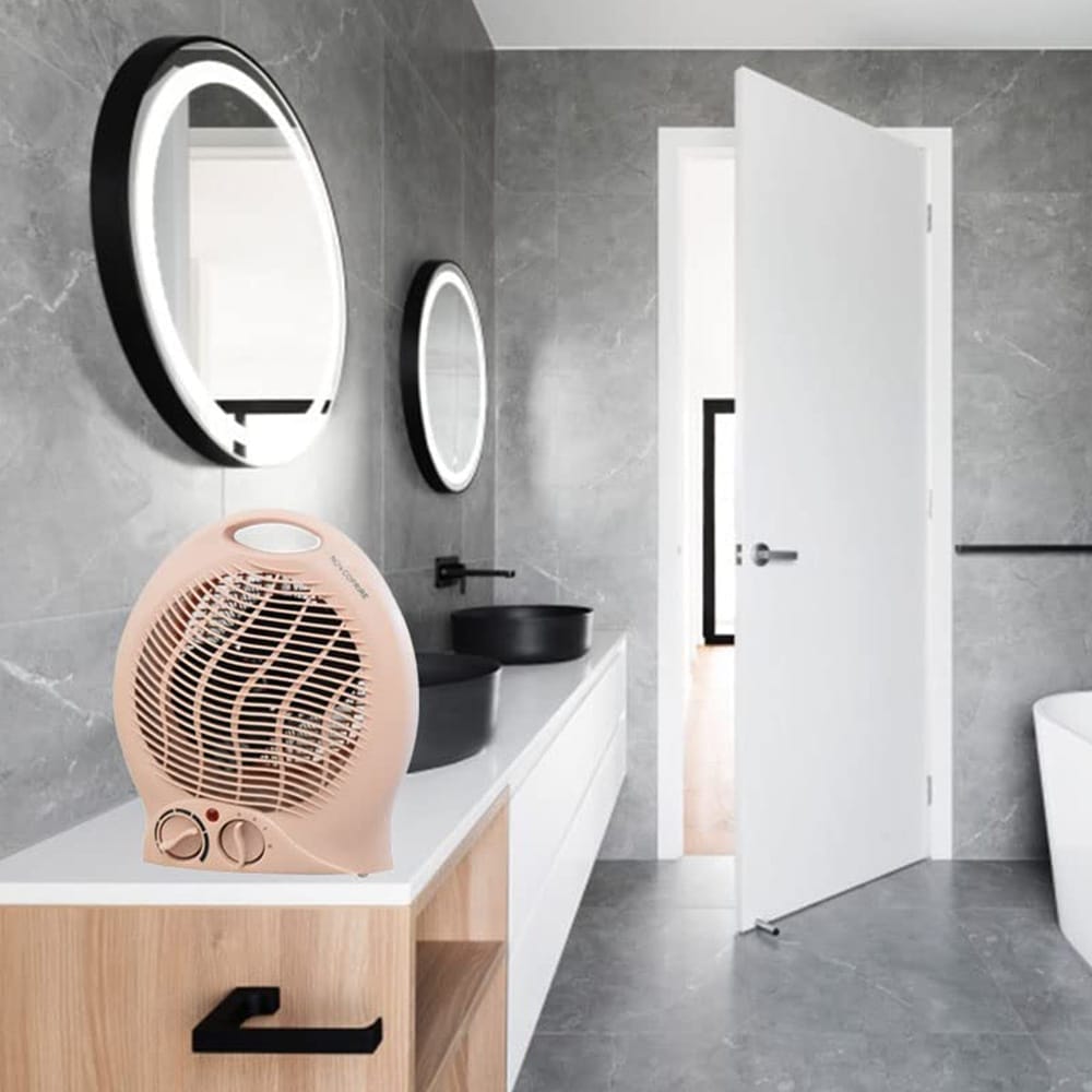 SCALDINO-ROSA Scaldino elettrico da bagno 2000W portatile a basso consumo