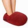 scaldapiedi-rosso-principale Scaldino per piedi in tessuto morbido rosso, ideale per rilassarsi e tenere i piedi caldi