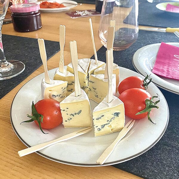 500 Forchettine Legno Biodegradabili - Forchettine Da Cocktail 9 Cm Per Finger Food E Party - Foto 4