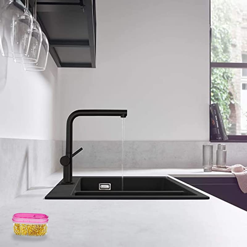 Barattolo plastica 0,5L trasparente con coperchio ermetico viola