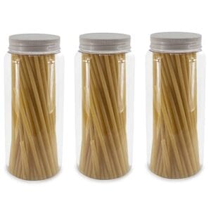 Set 3 Barattoli in plastica per alimenti rotondo da 2 Litri