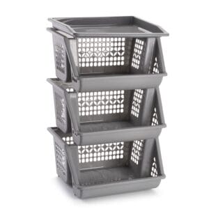 Scaffale per frutta e verdura in plastica a 3 ripiani