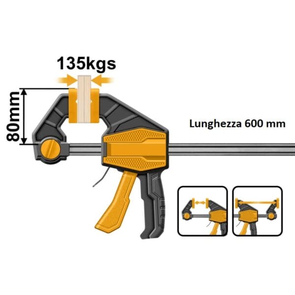 Morsetti A Molla 4 Pezzi - Per Falegnameria, Fai Da Te E Progetti Artigianali - Foto 10