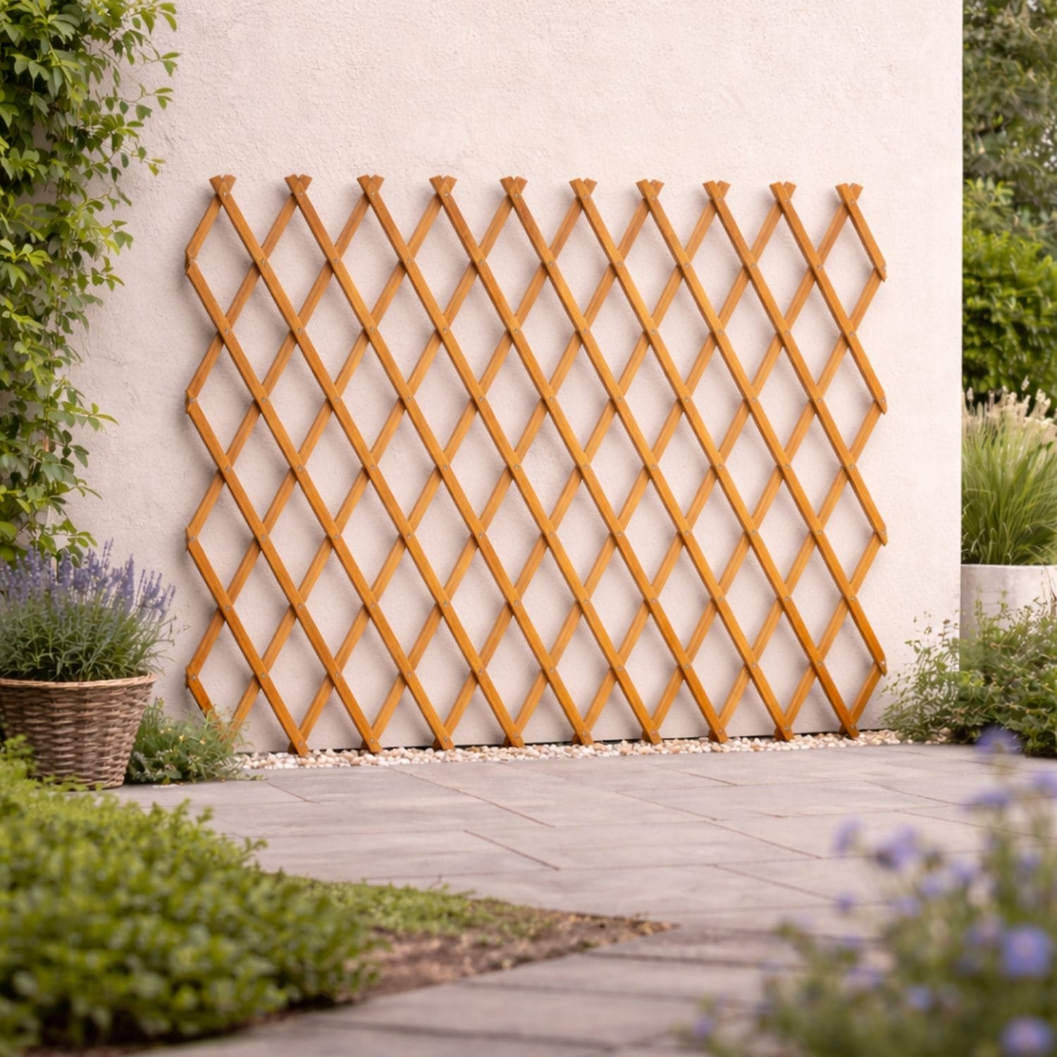 traliccio in legno estensibile coreog Traliccio estensibile in legno per piante rampicanti da giardino o terrazzo