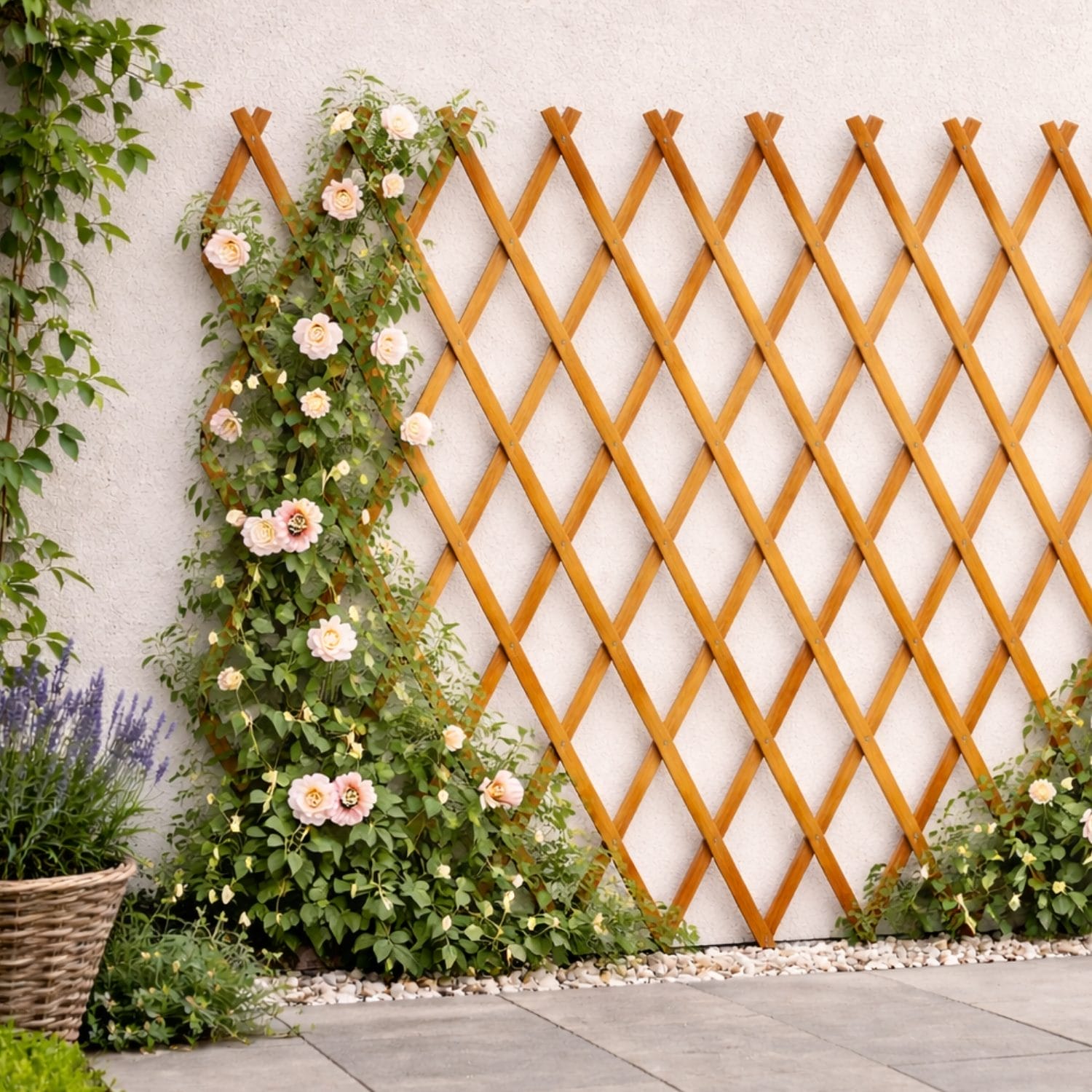 traliccio in legno estensibile coreografica Grigliato estensibile in legno per piante rampicanti e decorazione giardino