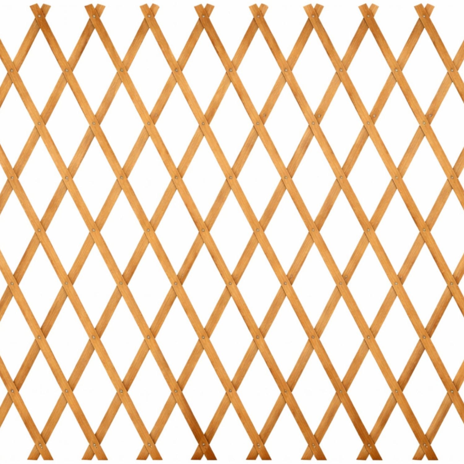 Grigliato estensibile in legno naturale per piante rampicanti da esterno