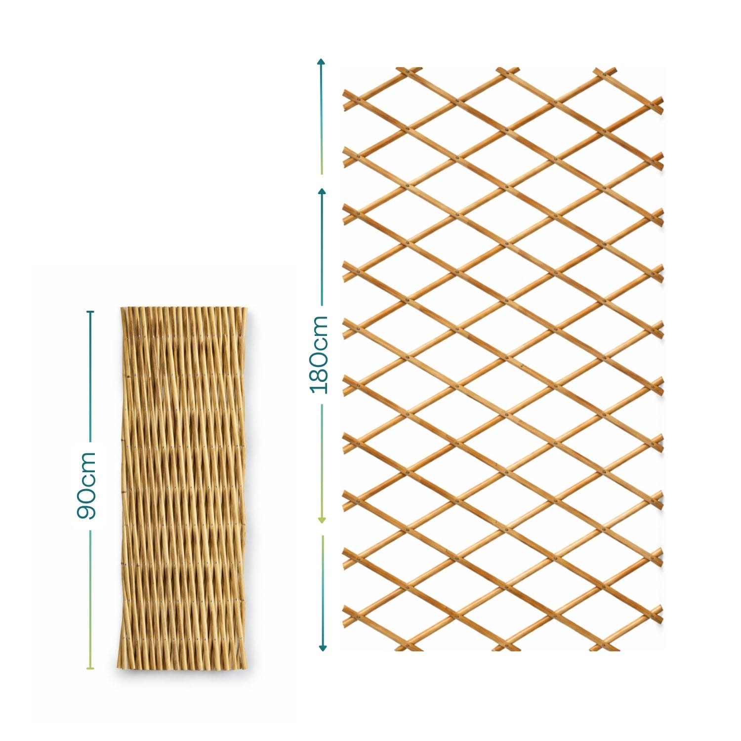 Traliccio bambù estensibile 90x180 cm per piante rampicanti