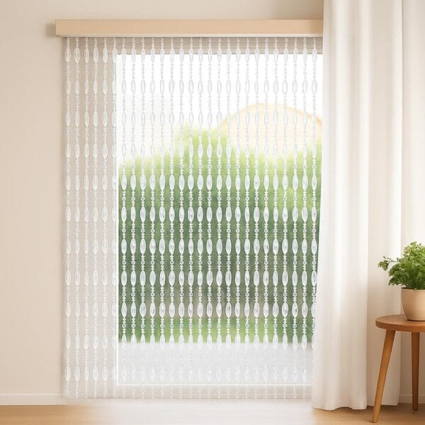 Tenda Per Porta Nappa (90 X 220 Cm) Dona Grigio - Tende/Tende - Foto 5