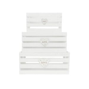 Set 3 Cassette Portaoggetti in Legno