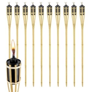 Set 10 Fiaccole da giardino ad olio