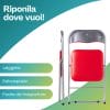 caratteristiche-sedia-pieghevole-rossa