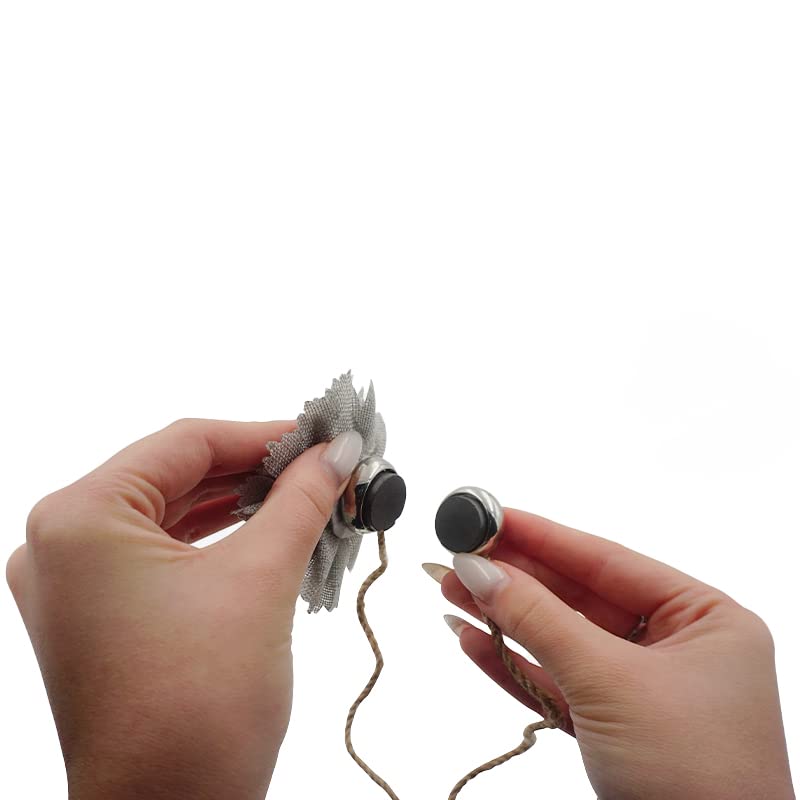 GARDINIA Fermatenda Infinity Con Calamita - Nero, 13.5x5.5 Cm, Per Tende E Tessuti