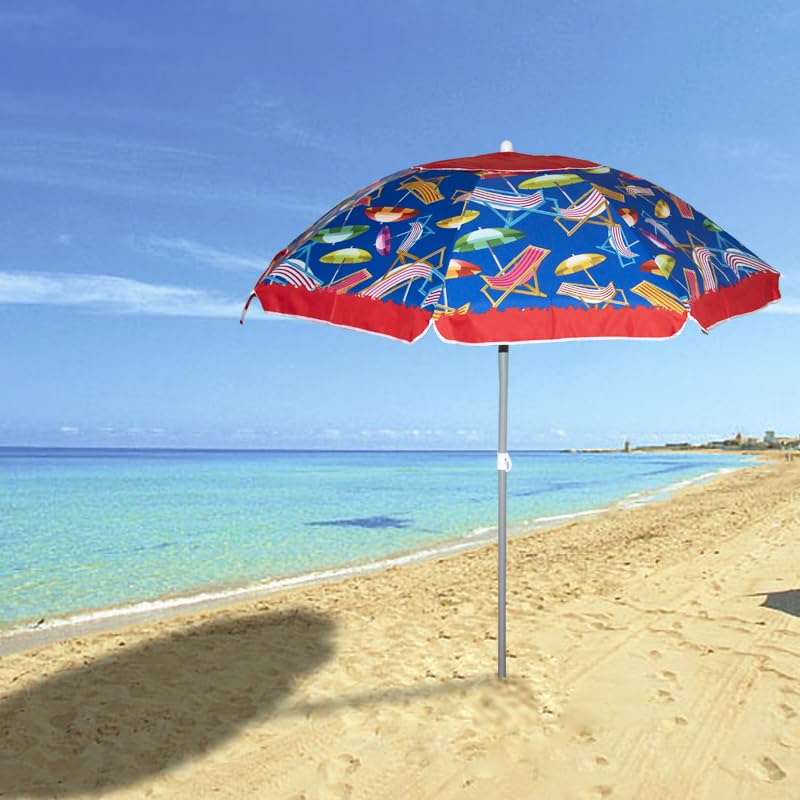 OMBRELLONE-ROSSO FANTASIA-POLIESTERE