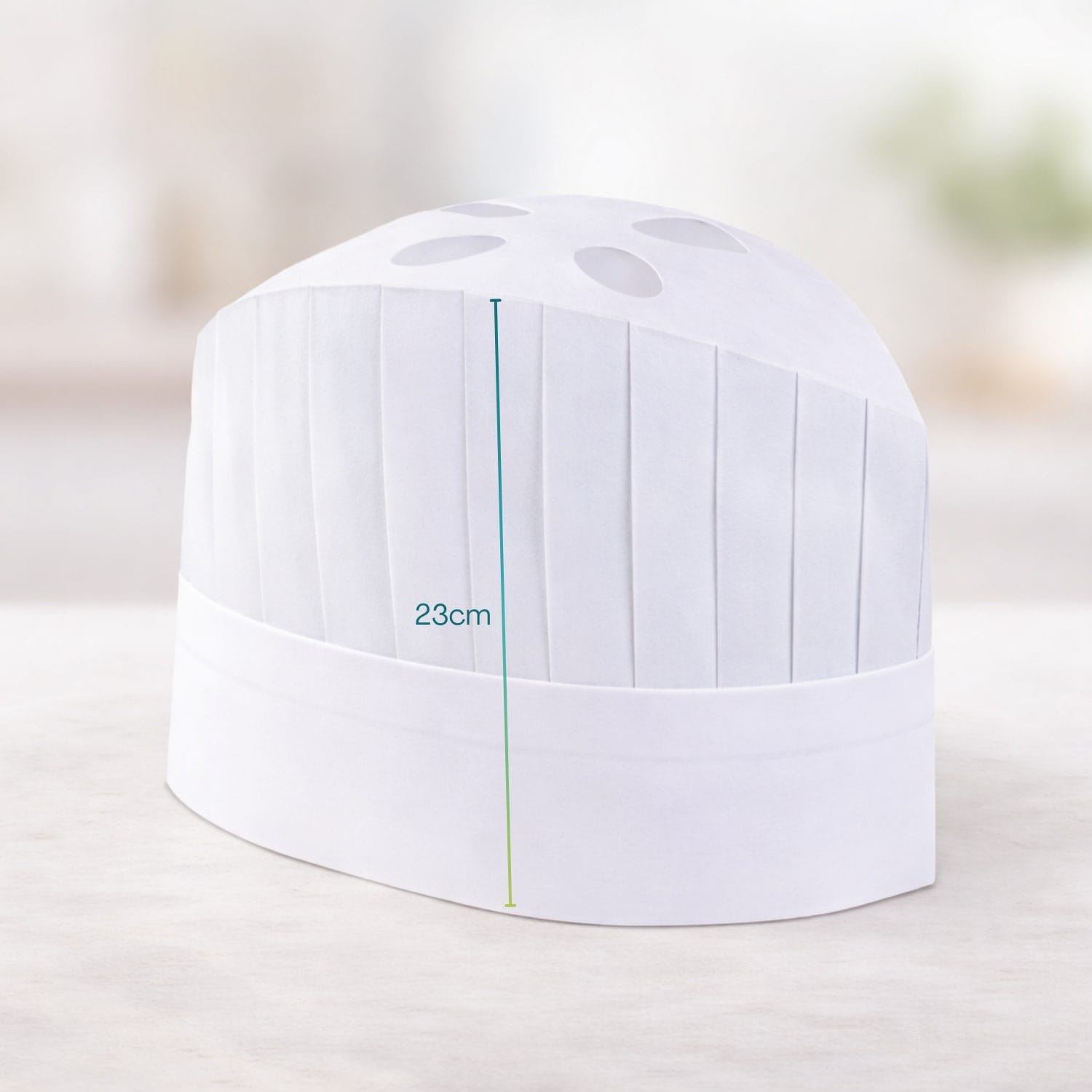 Cappello chef carta 23 cm altezza professionale cucina ristorante traspirante