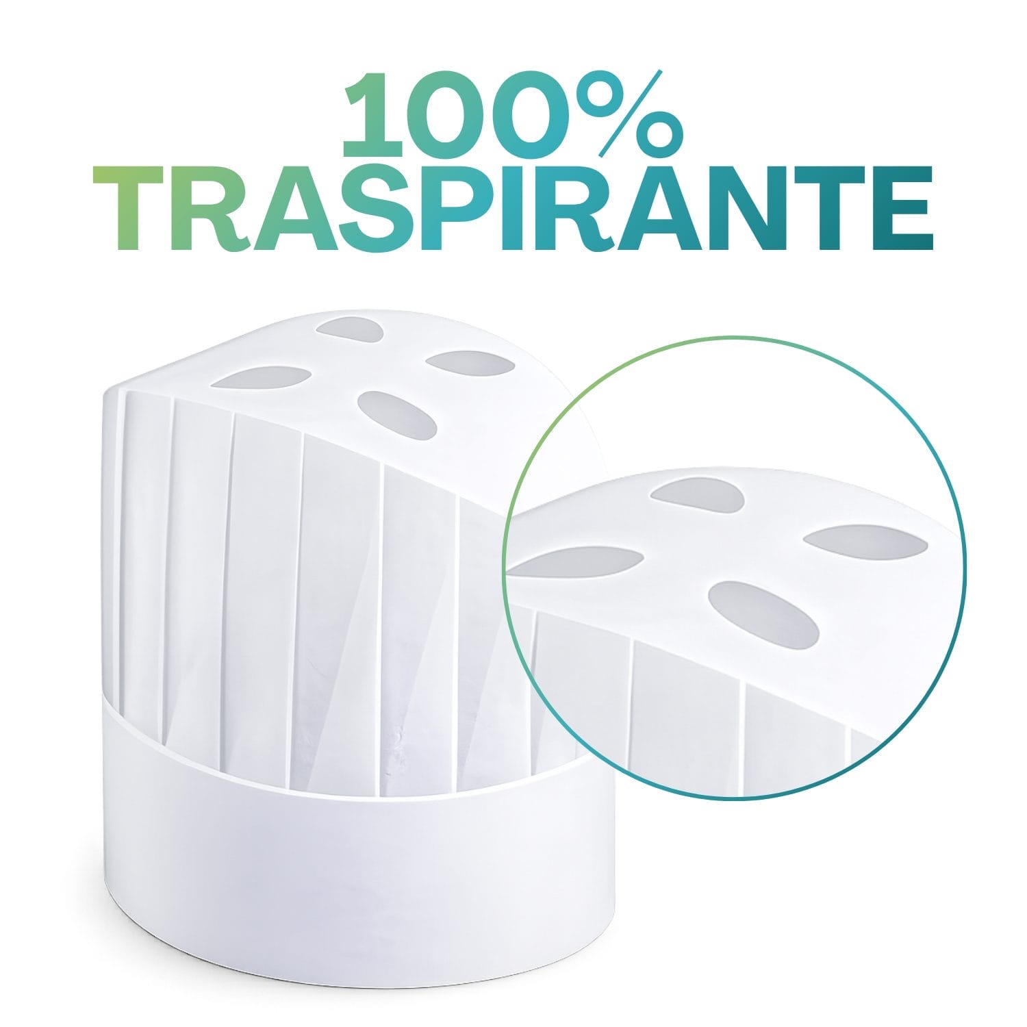 Cappello cuoco traspirante carta monouso fori ventilazione cucina chef
